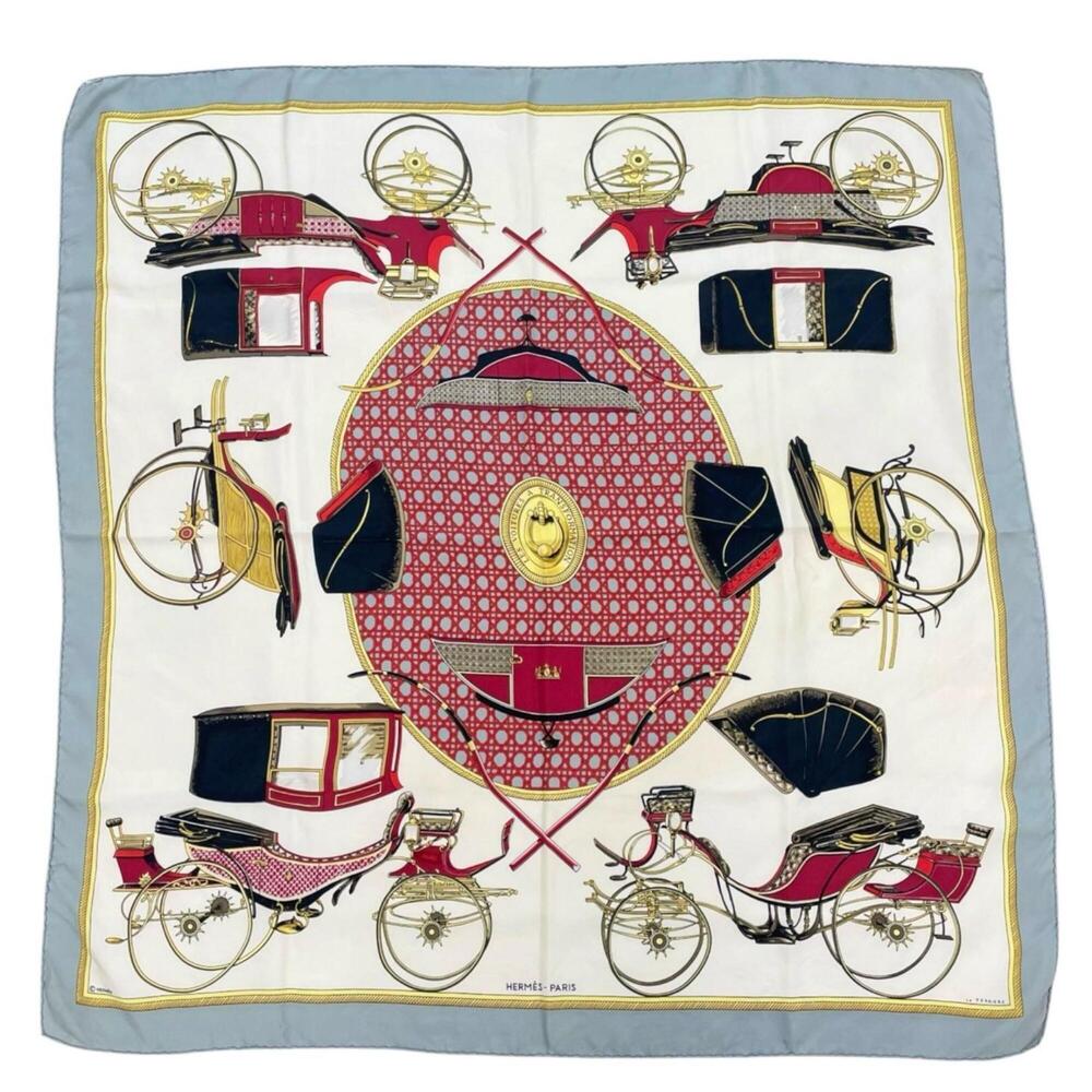 HERMES Carre 90 Silk Scarf/Muffler, Multicolor, Women's